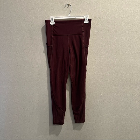 Athleta Vitality Stash Pocket 7/8 Tight - Burgundy - Picture 5 of 9